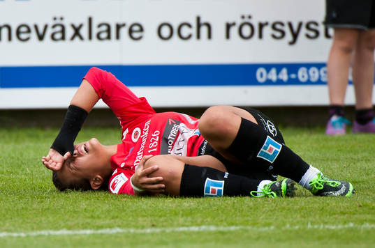 Kristianstads Marija Banusic ligger på gräset