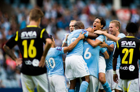 Malmö FFs Mikko Albornoz jublar