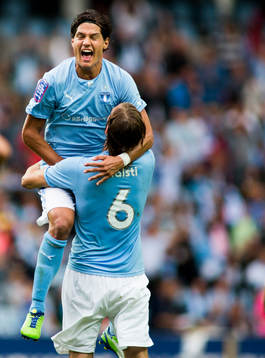 Malmö FFs Mikko Albornoz jublar
