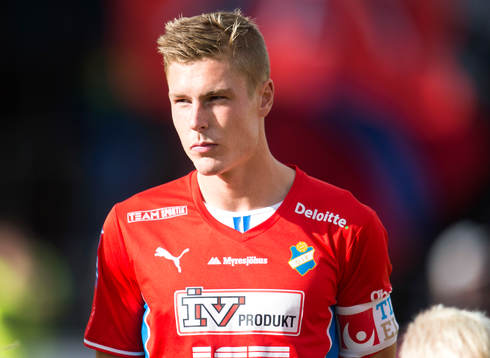 Östers Marcus Bergholtz i fotbollsmatchen mellan Häcken