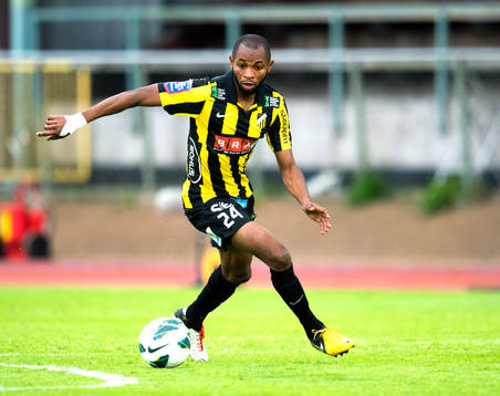 Häckens Rene Makondele i fotbollsmatchen mellan Häcken