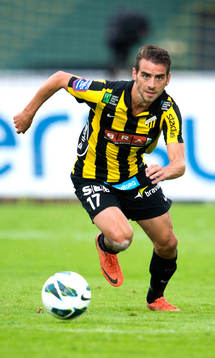 Häckens Björn Anklev  i fotbollsmatchen mellan Häcken