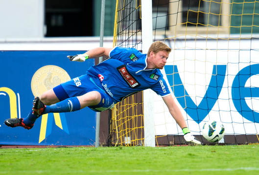Häckens målvakt Christoffer Kjellqvist i fotbollsmatchen
