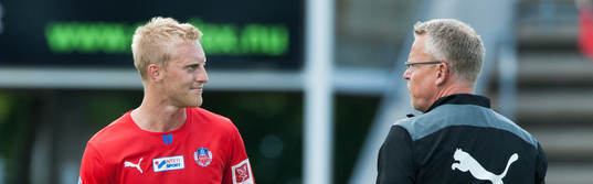 Peter Larsson, Helsingborg och Jan Andersson, tränare,