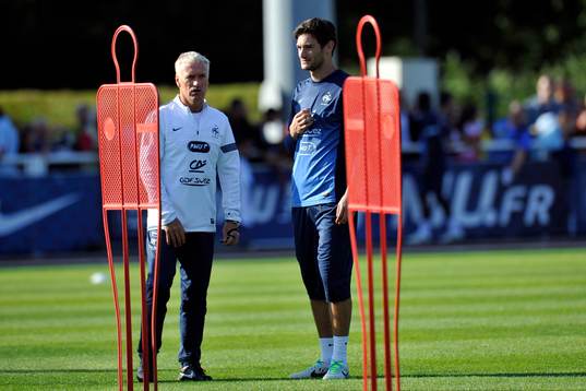 Didier DESCHAMPS / Hugo LLORIS - 12.08.2013 - Entrainement