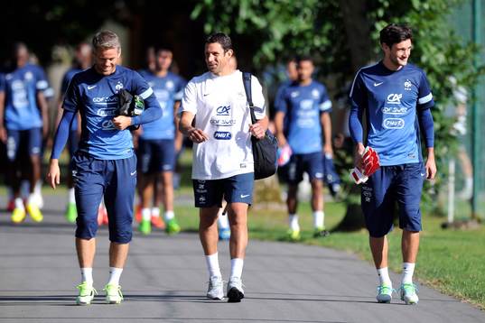 Mickael LANDREAU / Hugo LLORIS - 12.08.2013 - Entrainement