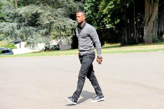 Patrice EVRA - 12.08.2013 - Arrivee a Clairefontaine -
