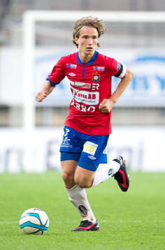 Örgrytes Jakob Lindström i fotbollsmatchen mellan