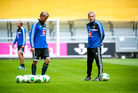 Marcus Allbäck, Team Manager Sverige och Erik Hamren,