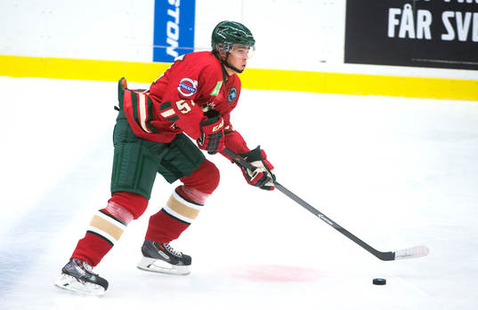 Frölundas Emil Djuse i ishockeymatchen mellan Frölunda