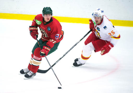 Frölundas Emil Djuse 0ch Jokerits Jarkko Ruutu i