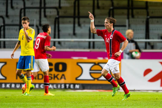 Norges Stefan Johansen jublar