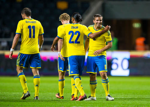 Sveriges Anders Svensson jublar