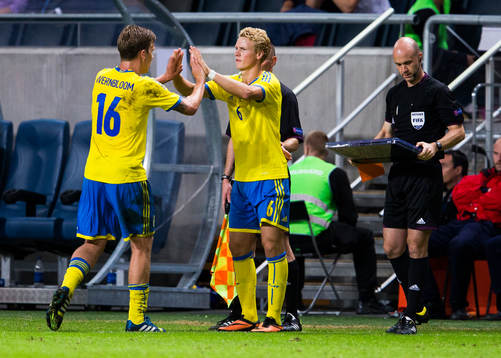 Sveriges Pontus Wernbloom byter med landslagsdebutanten