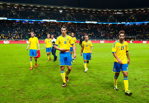 Sveriges Mikael Antonsson, Oscar Hiljemark, players manager