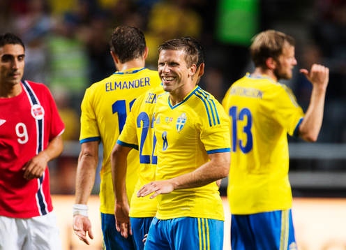 Sveriges Anders Svensson jublar
