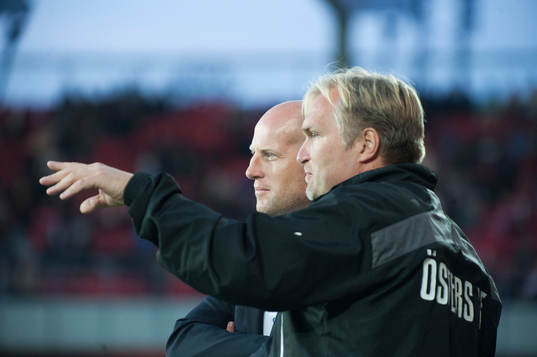 Andreas Thomsson och Jörgen Pettersson, tränare, Öster