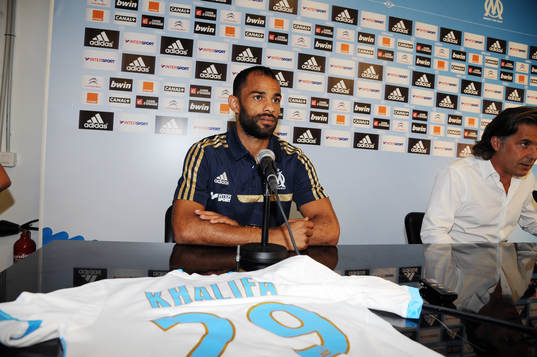 Fotboll, Franska ligan, Marseille, Presskonferens Saber