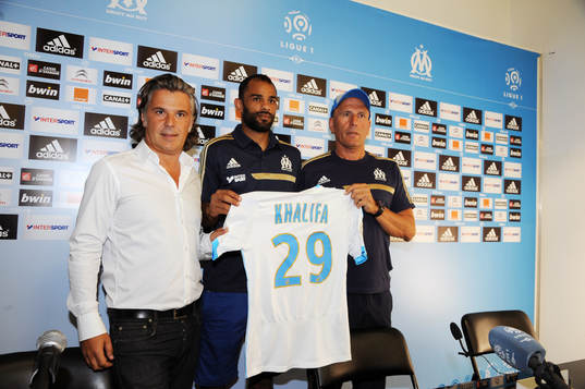 Fotboll, Franska ligan, Marseille, Presskonferens Saber