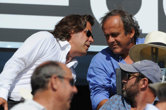 Vincent LABRUNE / Michel PLATINI - 17.08.2013 - Marseille /
