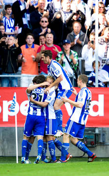 IFK Göteborgs Tobias Hysén jublar
