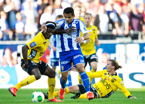 Elfsborgs Mohamed Bangura och IFK Göteborgs Daniel