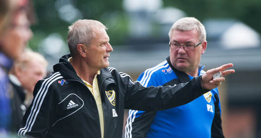 Björn Andersson och Patrik Lennartsson, tränare,