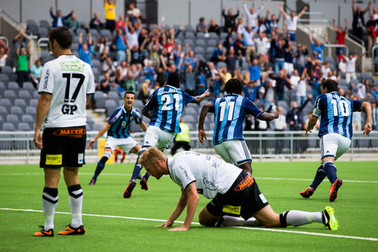 Djurgårdens Godsway Donyoh jublar
