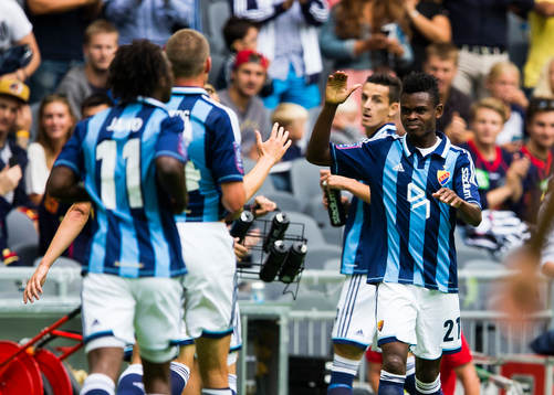 Djurgårdens Godsway Donyoh jublar