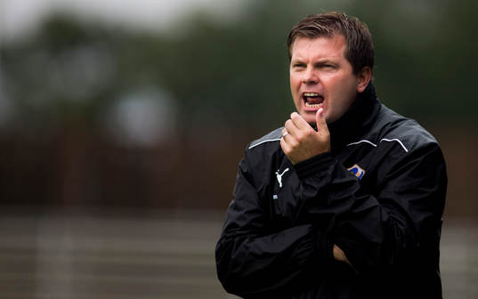 Halmstads tränare Jens Gustafssonunder