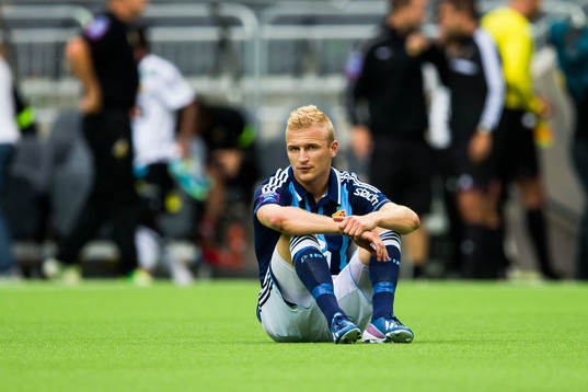 Djurgårdens Vytautas Andriuskevicius deppar