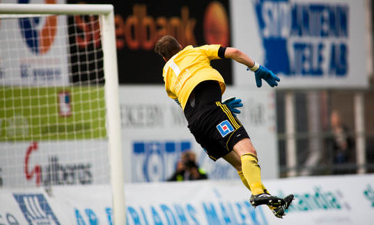 Landskronas Alexander Nilsson (ej i bild) gör 2-0 bakom