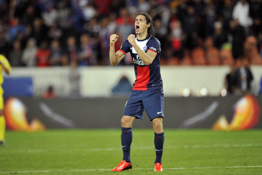 Joie de Edinson CAVANI - 18.08.2013 - Paris Saint Germain /