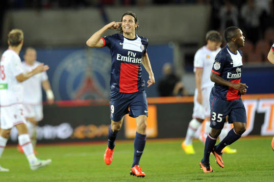 Joie de Edinson CAVANI - 18.08.2013 - Paris Saint Germain /