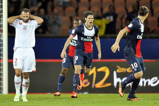 Joie de Edinson CAVANI - 18.08.2013 - Paris Saint Germain /