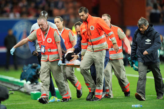 Blessure de Blaise MATUIDI - 18.08.2013 - Paris Saint