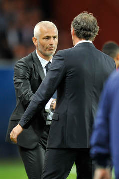Fabrizio RAVANELLI / Laurent BLANC  - 18.08.2013 - Paris