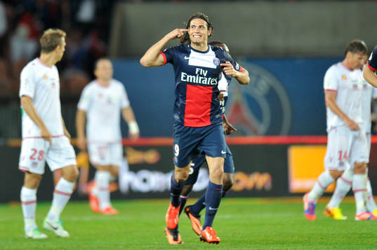 Joie de Edinson CAVANI  - 18.08.2013 - Paris Saint Germain