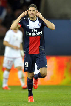 Joie de Edinson CAVANI  - 18.08.2013 - Paris Saint Germain