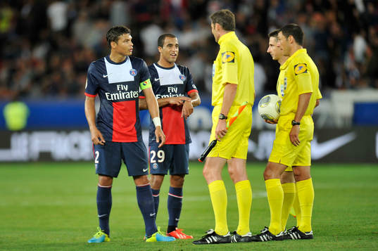 Thiago SILVA / Lucas MOURA  - 18.08.2013 - Paris Saint