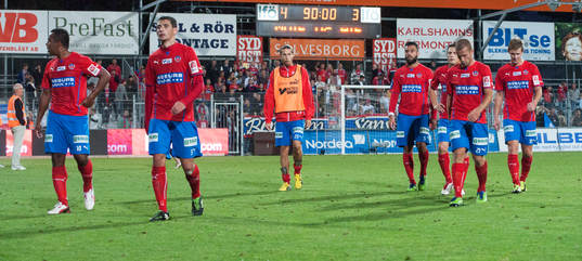 Helsingborgs spelare lämnar Strandvallen