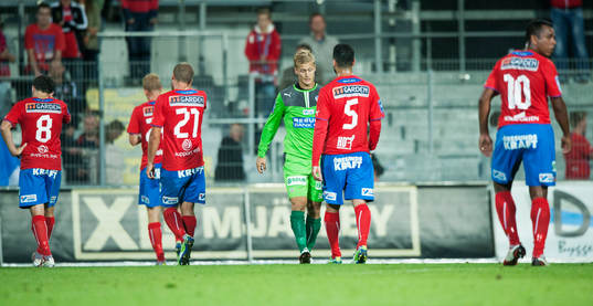 Pär Hansson, Helsingborg, deppar när slutsignalen går i