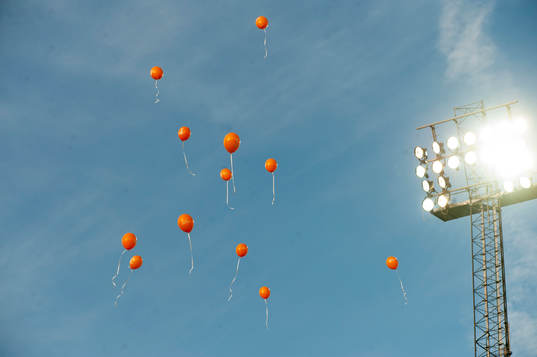 Ballonger, el-ljus, himmel