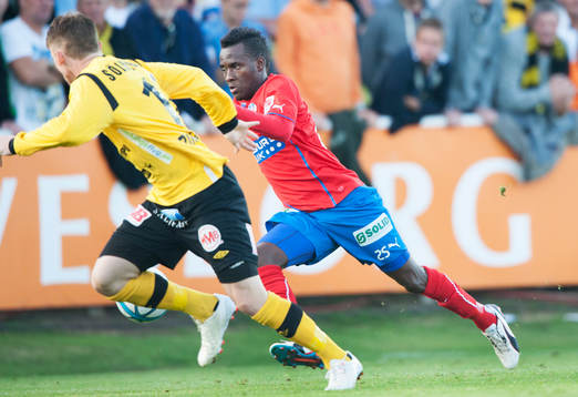 David Accam, helsingborg mot Viktor Agardius, Mjällby