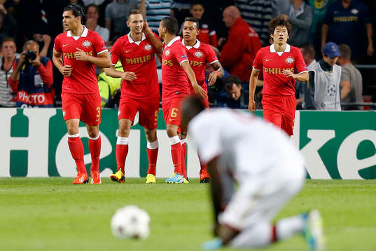 Fotboll, Kval till Champions League, PSV Eindhoven – AC