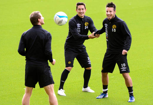 Elfsborgs Stefan Ishizaki och Mikkel Beckmann