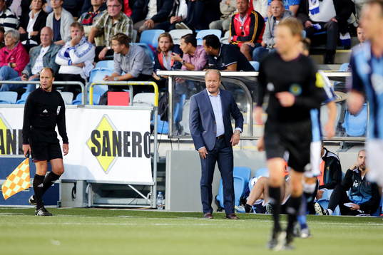 Djurgårdens huvudtränare Per Mathias Högmo i
