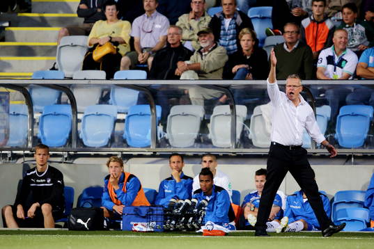 Norrköpings tränare Jan Andersson i fotbollsmatchen