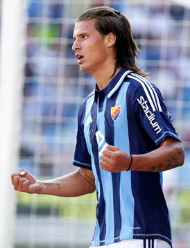 Djurgårdens Aleksandar Prijovic jublar