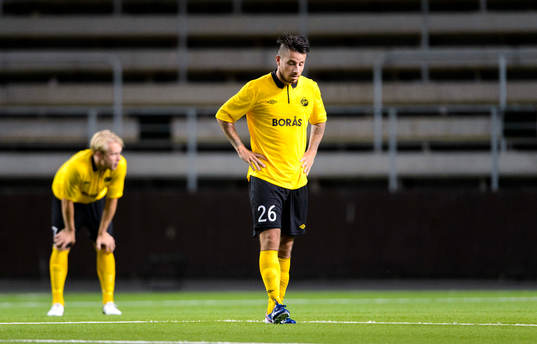 Elfsborgs Johan Larsson och Mikkel Beckmann deppar